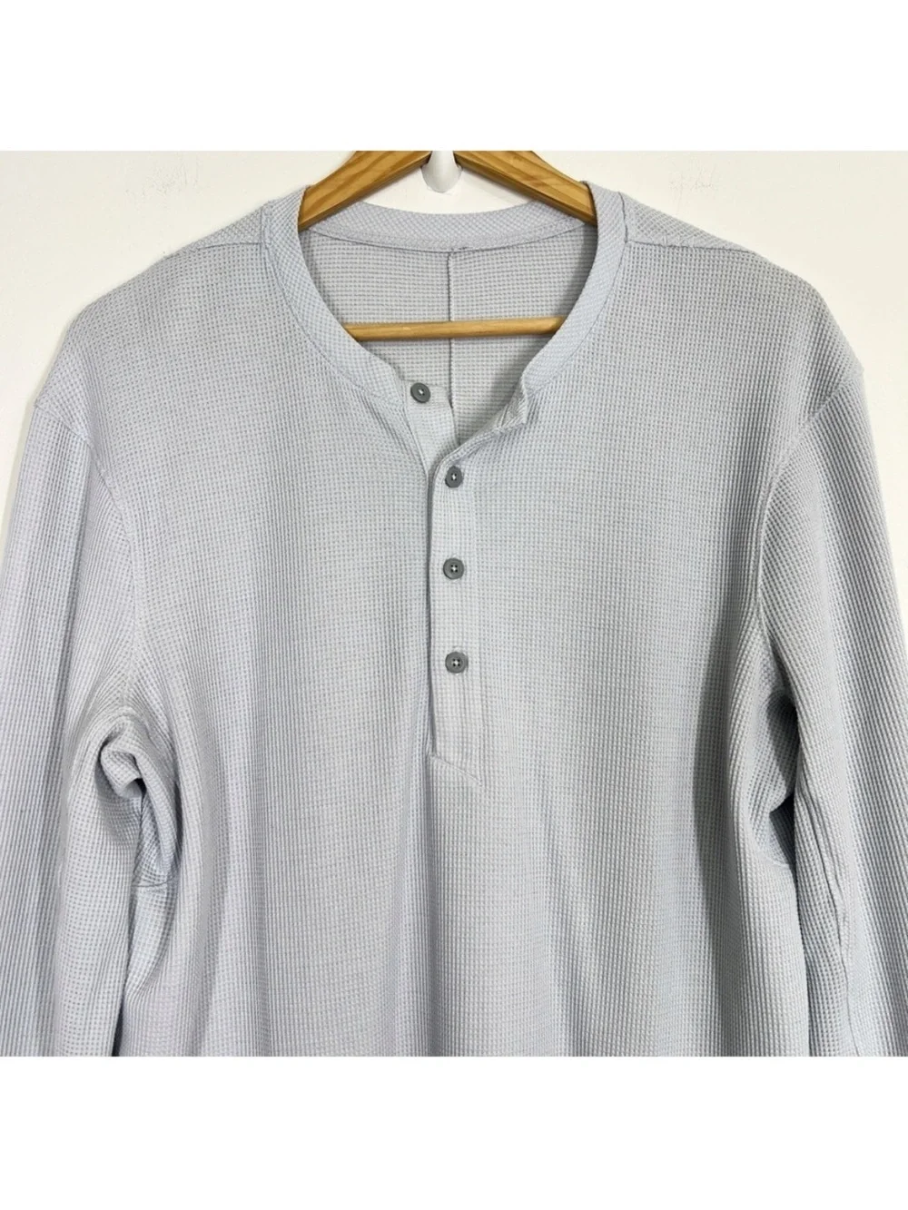Lululemon Shift Stitch Henley Heathered Core Ultra Light Grey
